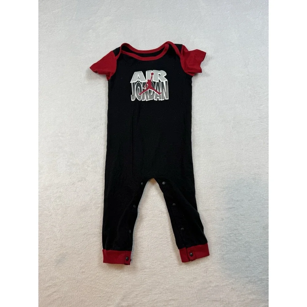 Jordan Jumpman Static Knit Baby Romper Black 18M‎ Toddler Outfit Soft Jersey